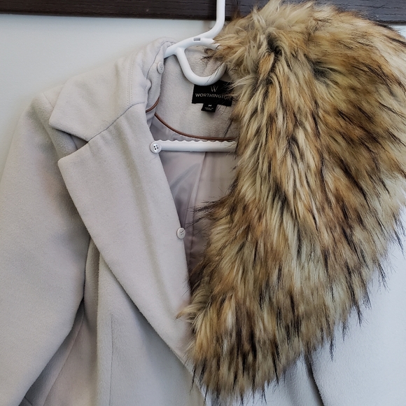 Worthington Winter Coat w/ detachable fur collar - Picture 4 of 8